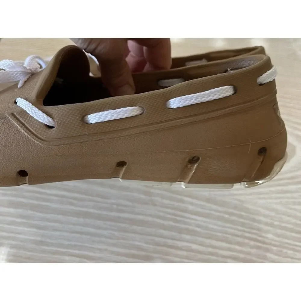 Tucket Giller Deck Boat Driving Shoes Mens Size 9 Cognac & Vanilla New‎ laces